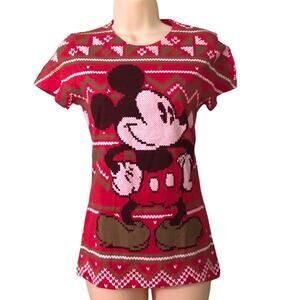Disney Parks Mickey Mouse Holiday T-shirt Walt Disney World Woman Size XS